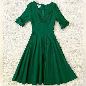 Unique Vintage Green Dress
